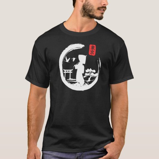 Rode Tokyo Japanse Moon tien meisjes 1 T-shirt (Voorkant)