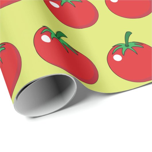 Rode tomaat cadeaupapier (Rol Hoek)