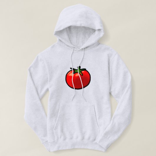 Rode tomaat grillige aangepaste kunst hoodie (Design voorkant)