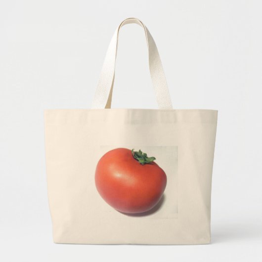 Rode tomaat grote tote bag (Voorkant)