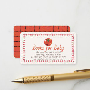 Rode Tomaat Italiaanse Baby Shower Boek Verzoek Informatiekaartje