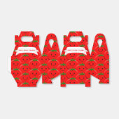 Rode Tomaat Patroon Aangepaste naam Bedankdoosjes (Uitgevouwen)