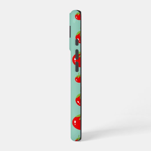Rode Tomaat Patroon iPhone 16 Hoesje (Linkerkant)
