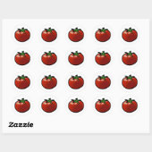 Rode tomaat ronde sticker (Vel)