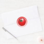 Rode Tomaat Ronde Sticker (Envelop)