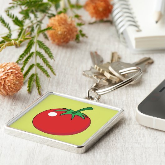Rode tomaat sleutelhanger (Zijkant)