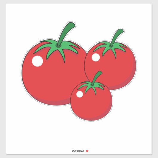 Rode tomaat sticker (Vel)