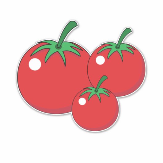 Rode tomaat sticker (Voorkant)