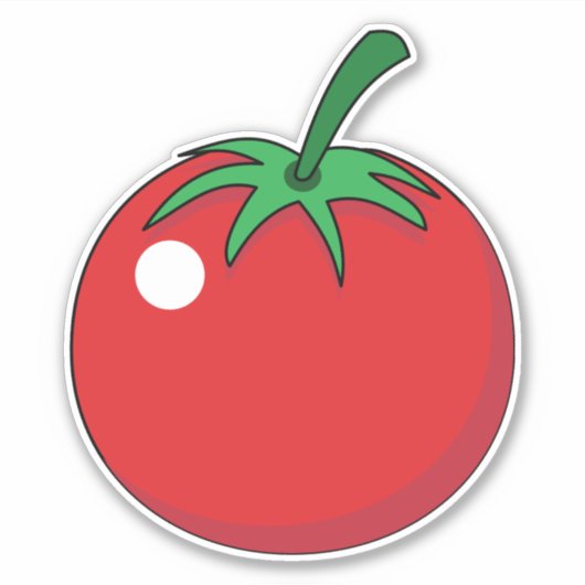 Rode tomaat sticker (Voorkant)
