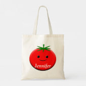 Rode tomaat tote bag (Achterkant)