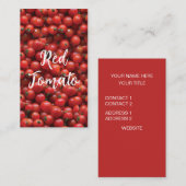 Rode tomaat visitekaartje (Voorkant / Achterkant)