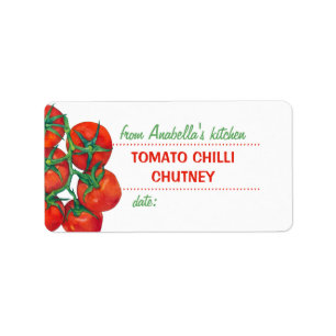 Rode tomaten 2 keuken behoudt label