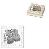 Rode tomaten aan de rank rubberstempel (Gestempeld)
