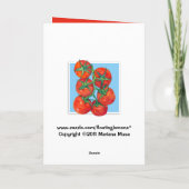 Rode tomaten blauw Hartelijk dank Bedankkaart (Achterkant)