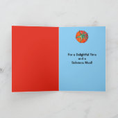 Rode tomaten blauw Hartelijk dank Bedankkaart (Binnen)