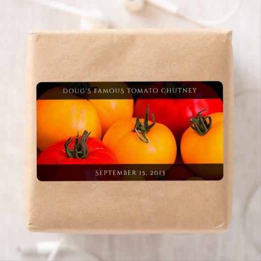 Rode tomaten, geeltomaten etiket (Insitu)