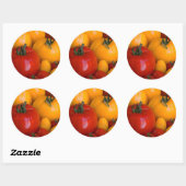 Rode tomaten, geeltomaten ronde sticker (Vel)