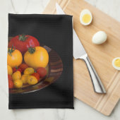 Rode tomaten, geeltomaten theedoek (Quarter Fold)