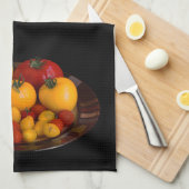 Rode tomaten, geeltomaten theedoek (Quarter Fold)