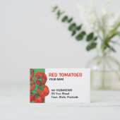 Rode tomaten, groen Visitekaartje (Staand voorkant)