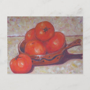 Rode tomaten in een Dish-Briefkaart Briefkaart