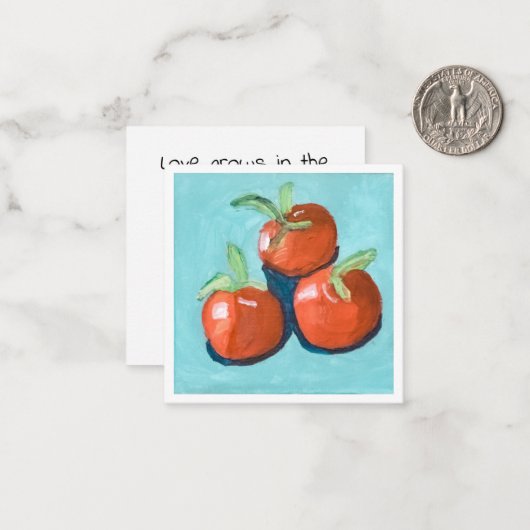 Rode Tomaten Notitiekaartje (Voorkant / Achterkant in situ)