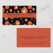 Rode tomaten | Ontwerp van verse groenten en fruit Visitekaartje (Voorkant / Achterkant)