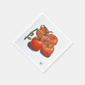 Rode tomaten op de wijnstok servet (Hoek)