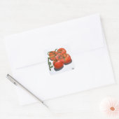 Rode tomaten op de wijnstok vierkante sticker (Envelop)