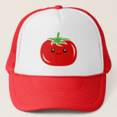 Rode tomatengezicht kwawaii truckerhoed trucker pet (Voorkant)