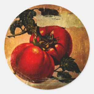 rode tomatensticker ronde sticker