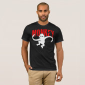 Rode ton met apen shirt (Voorkant volledig)