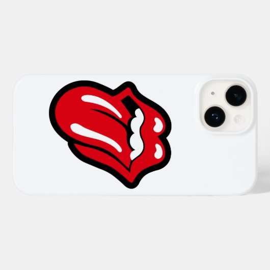 Rode tong Case-Mate iPhone case (Achterkant (horizontaal))