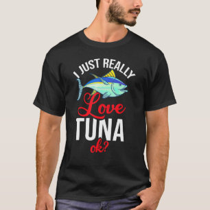 Rode tonijn Blauwvintonijn Vist Salad T-shirt