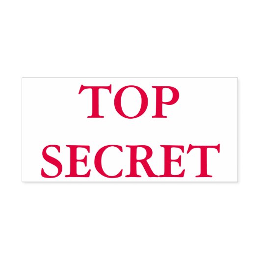 Rode Top Secret Zelfinktende Stempel (Design)