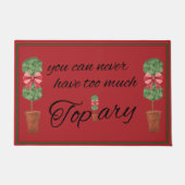 rode topiary deurmat (Voorkant)