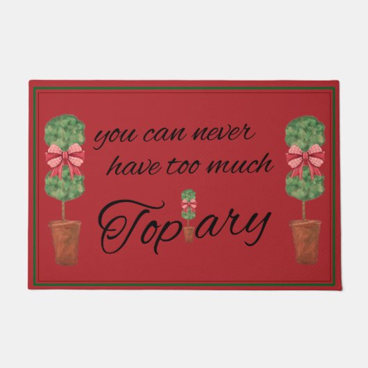 rode topiary deurmat (Voorkant)