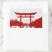 Rode Torii Gate Silhouet Sticker (Tas)