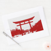 Rode Torii Gate Silhouet Sticker (Envelop)