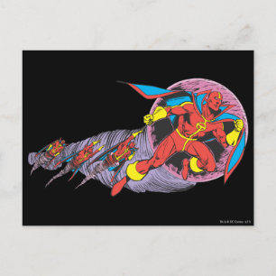 Rode tornado in windbeweging briefkaart