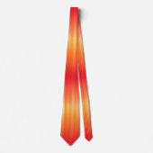 Rode tot gele strepen zomerombre stropdas (Voorkant)