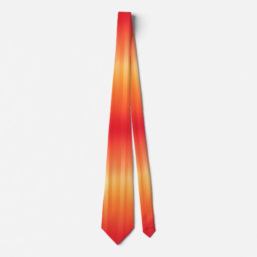 Rode tot gele strepen zomerombre stropdas (Voorkant)