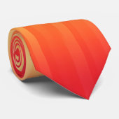 Rode tot gele strepen zomerombre stropdas (Opgerold)