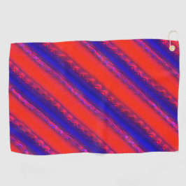 Rode tot koninklijke blauwe brede strepen in lacy- golfhanddoek
