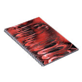 Rode tot zwarte surrealistische lente notitieboek (Rechterzijde)