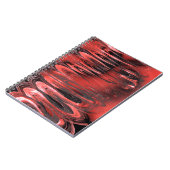 Rode tot zwarte surrealistische lente notitieboek (Linkerzijde)