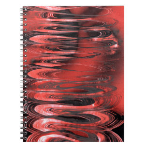 Rode tot zwarte surrealistische lente notitieboek