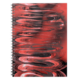 Rode tot zwarte surrealistische lente notitieboek
