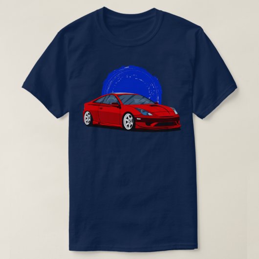 Rode Toyota Celica gts T-shirt (Design voorkant)