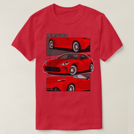 Rode Toyota GR86 T-shirt (Design voorkant)